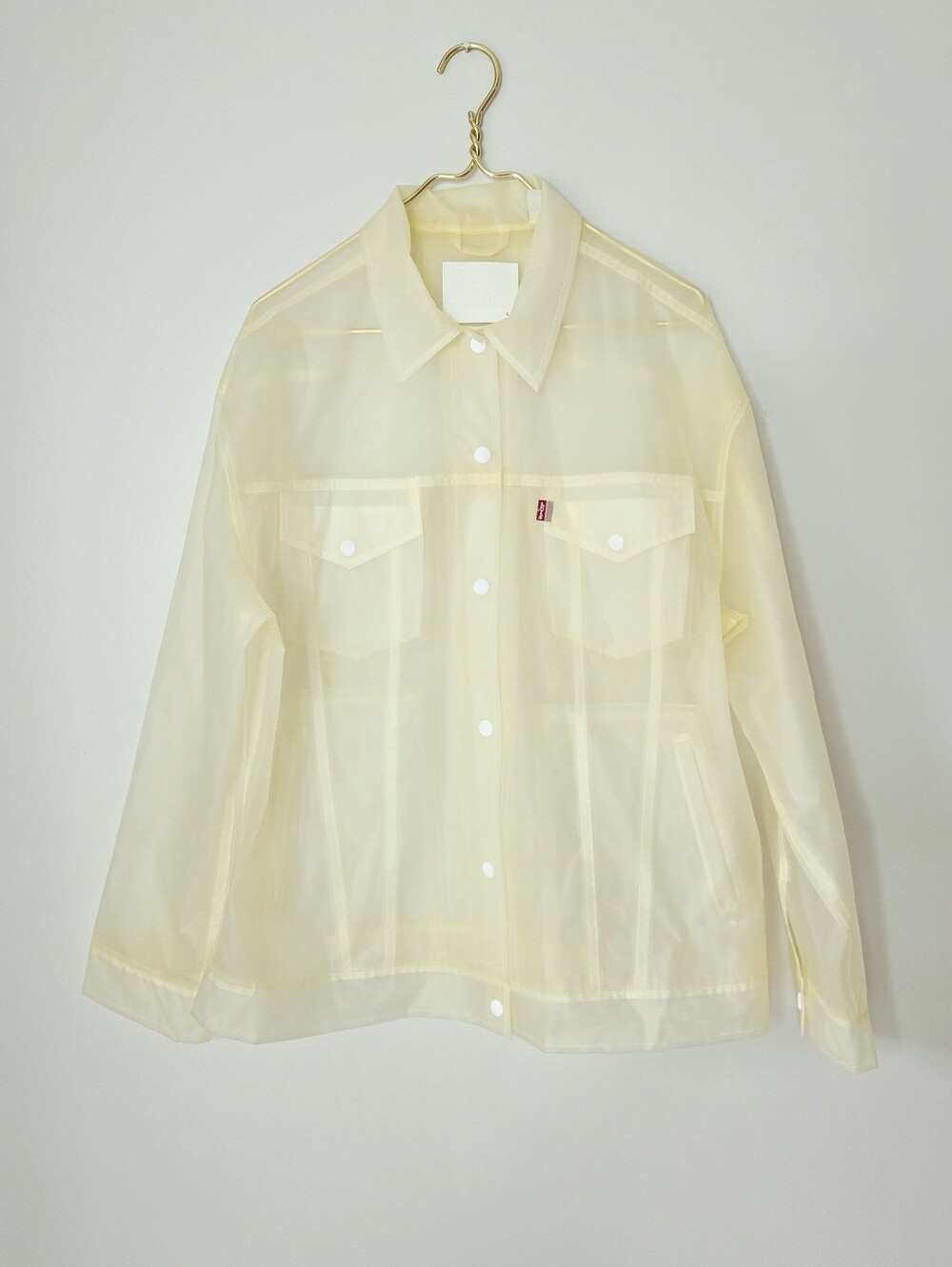 Leviās Clear Translucent Baggy Trucker Jacket Rare Cream Large